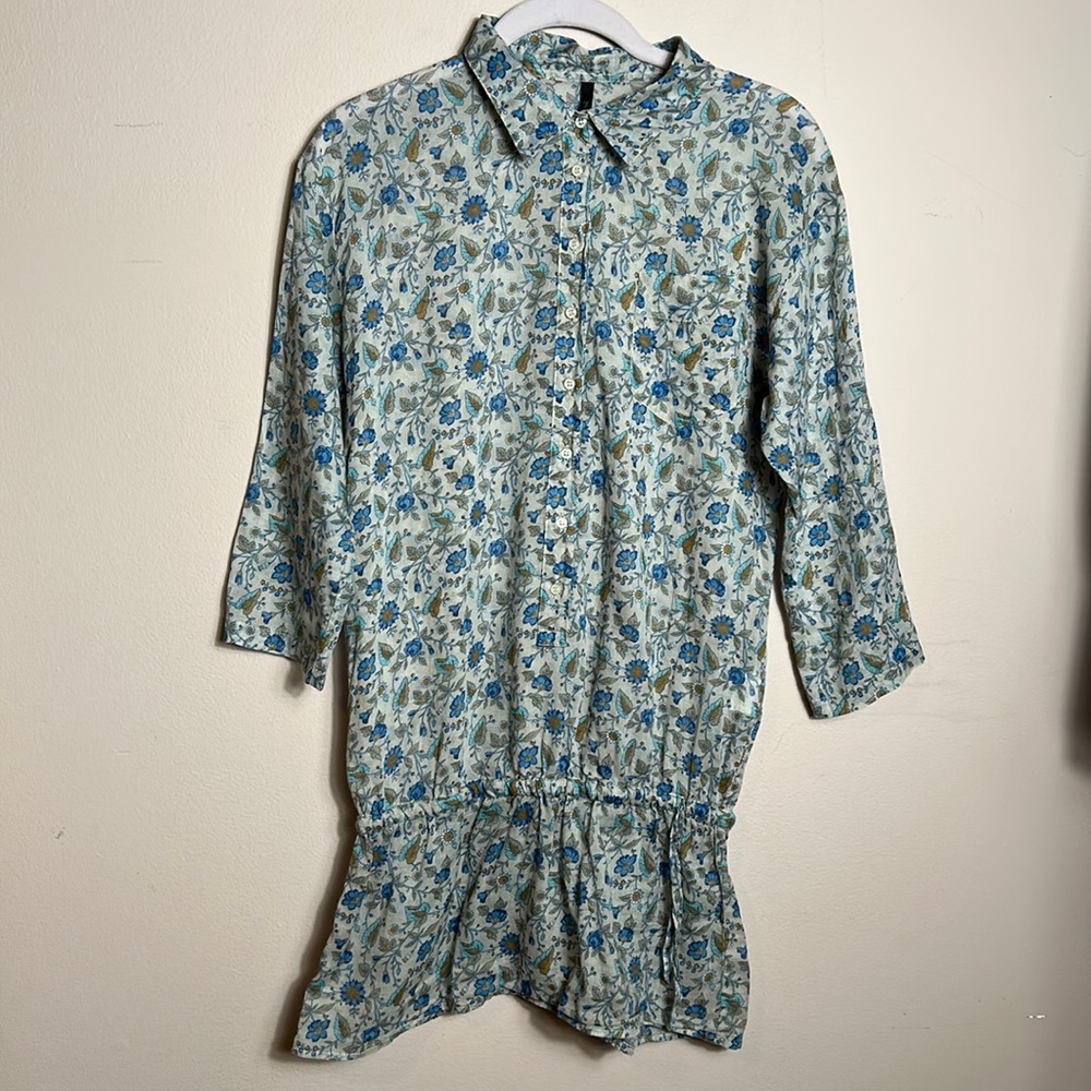United Colors of Benetton Long Floral Cotton Tunic size XS